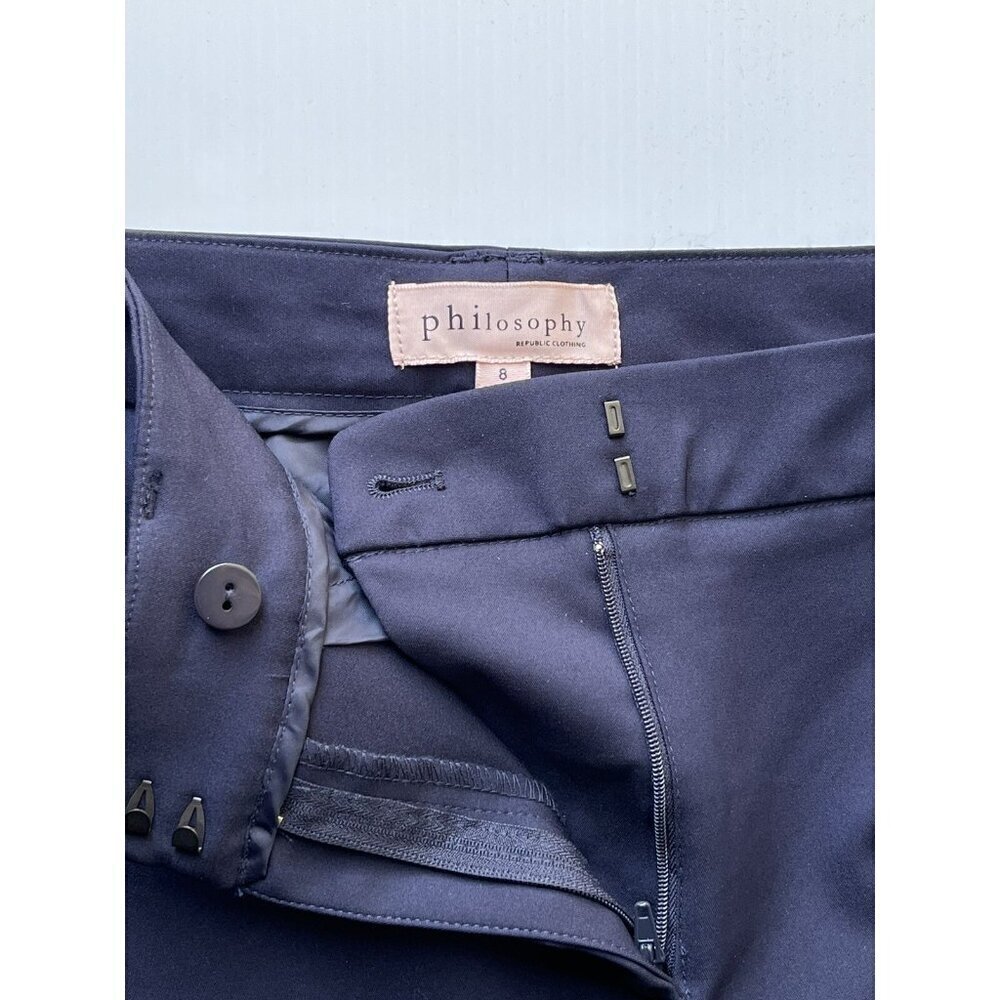 Philosophy Apparel Women's Blue Slant Pocket Ankle Pant Size 8 - Picture 5 of 9